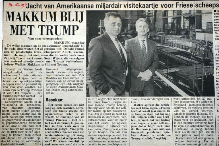 De schipbreuk van Trump in Makkum