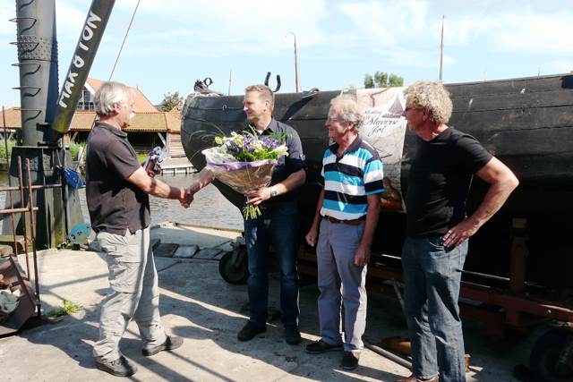 Vlnr.: Piet Bouma, Henk de Jong, Henk de Haas en Arend Zijlstra.